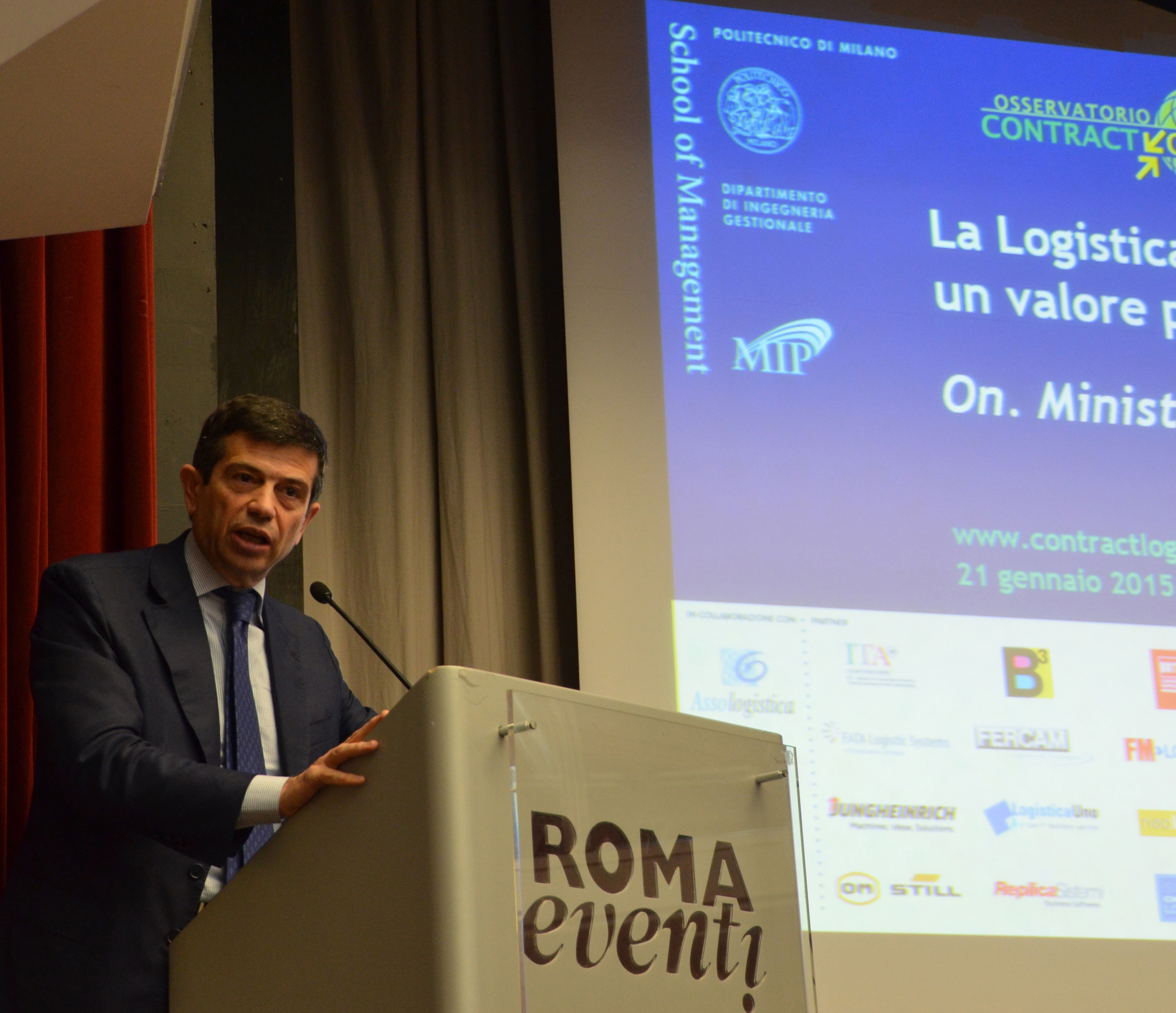 Logistica Outsourcing Lupi Ministro Infrastrutture Convegno Contract Logistics Roma 2015 Supply Chain