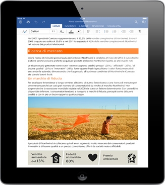 Office per iPad Microsoft