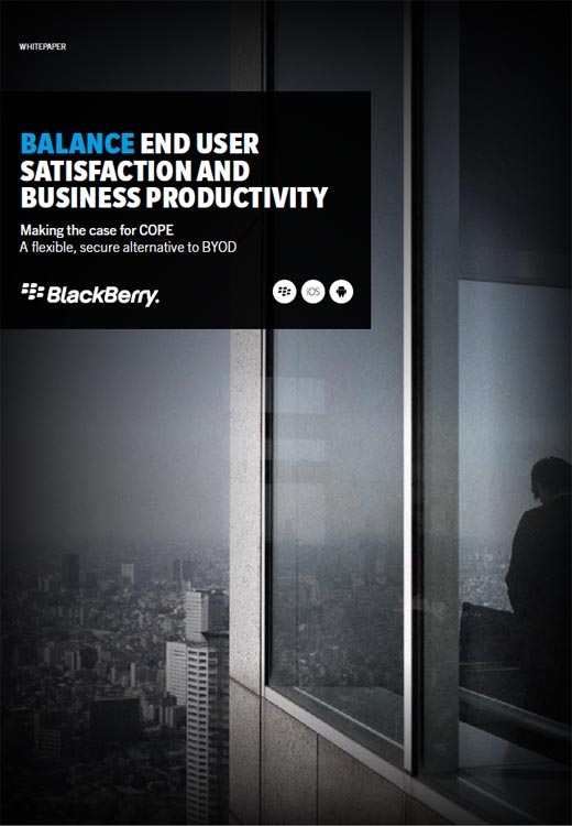 BLACKBERRY-Balance end user satisfaction and business productivity