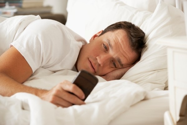 smartphone, letto