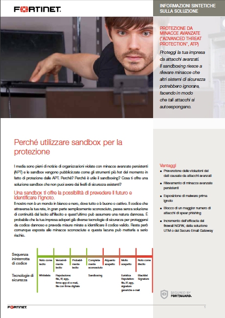 Fortinet - Perché utilizzare sandbox per la protezione