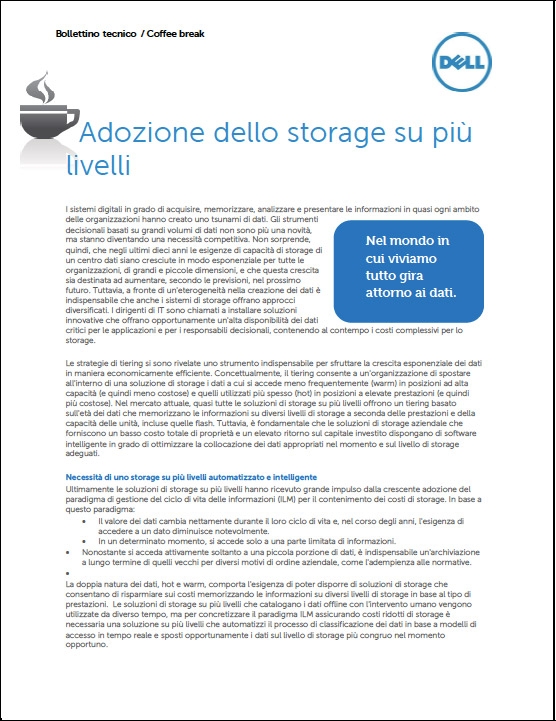 Dell - Adozione dello storage su più livelli