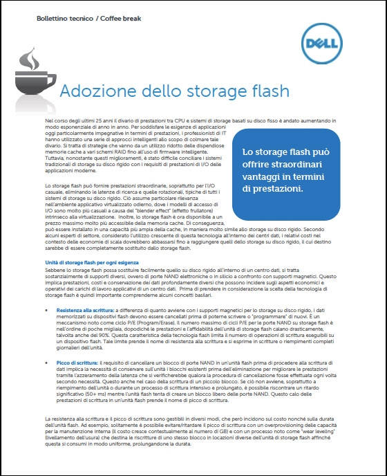 Dell Techtarget - adozione dello storage flash