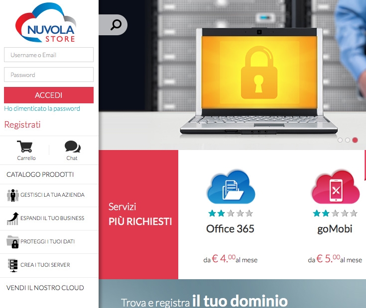 Nuvola Store Telecom Italia Cloud PMI
